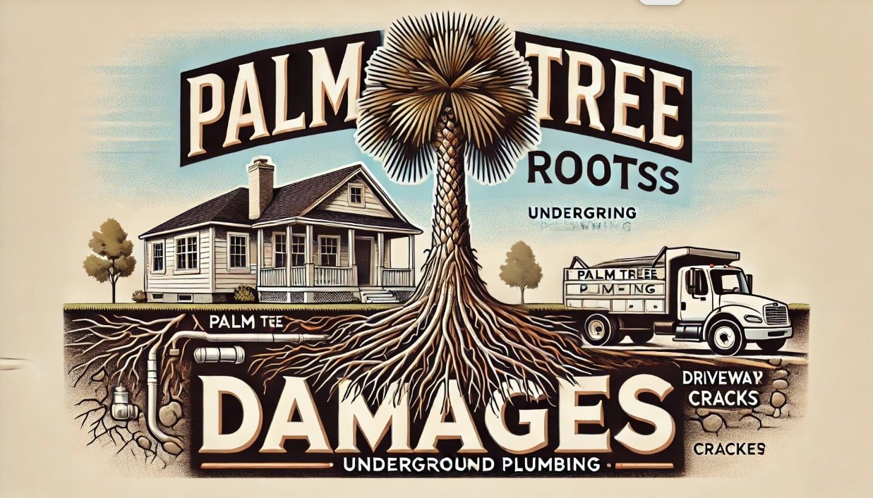 Deep Palm Tree Roots Damages and Fixes
