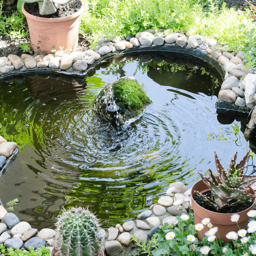 beautiful stone fountain