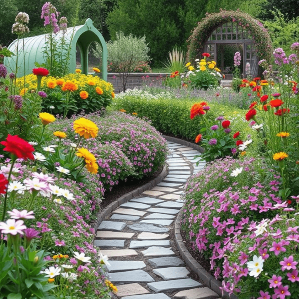 curvy garden path