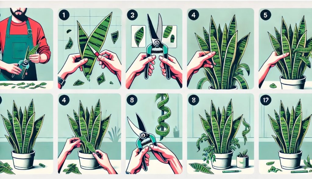 pruning snake plant guide step by step
