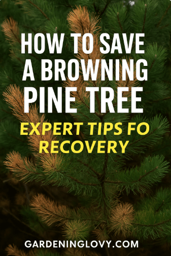 Pine tree turning brown