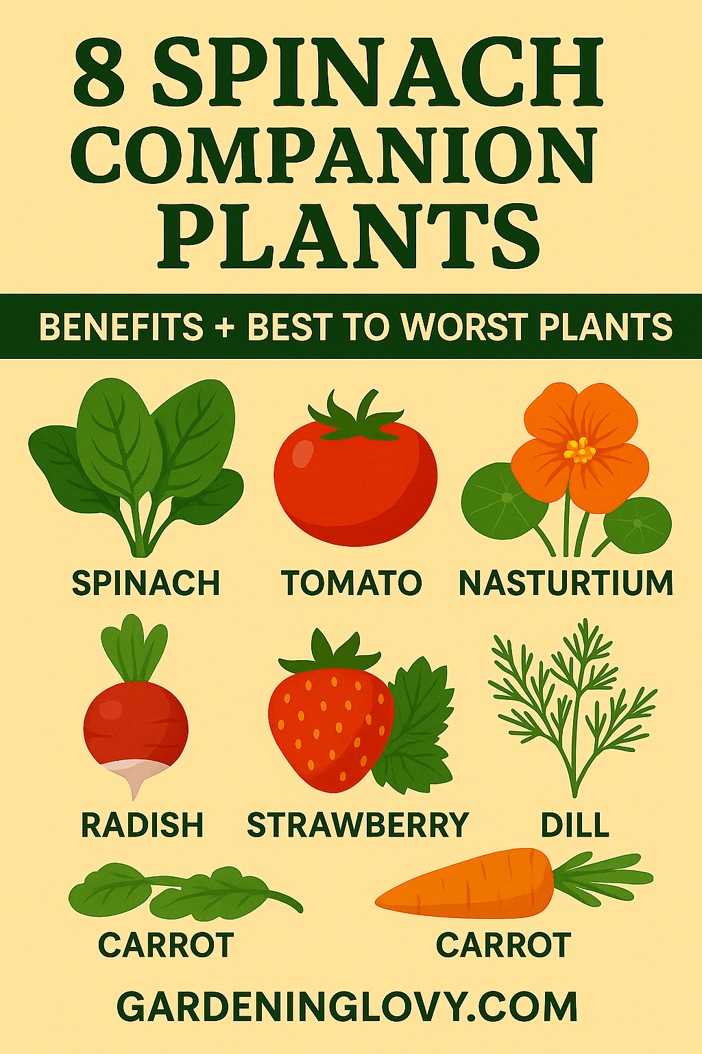 8 Spinach Companion Plants: Benefits + Best To Worst Plants