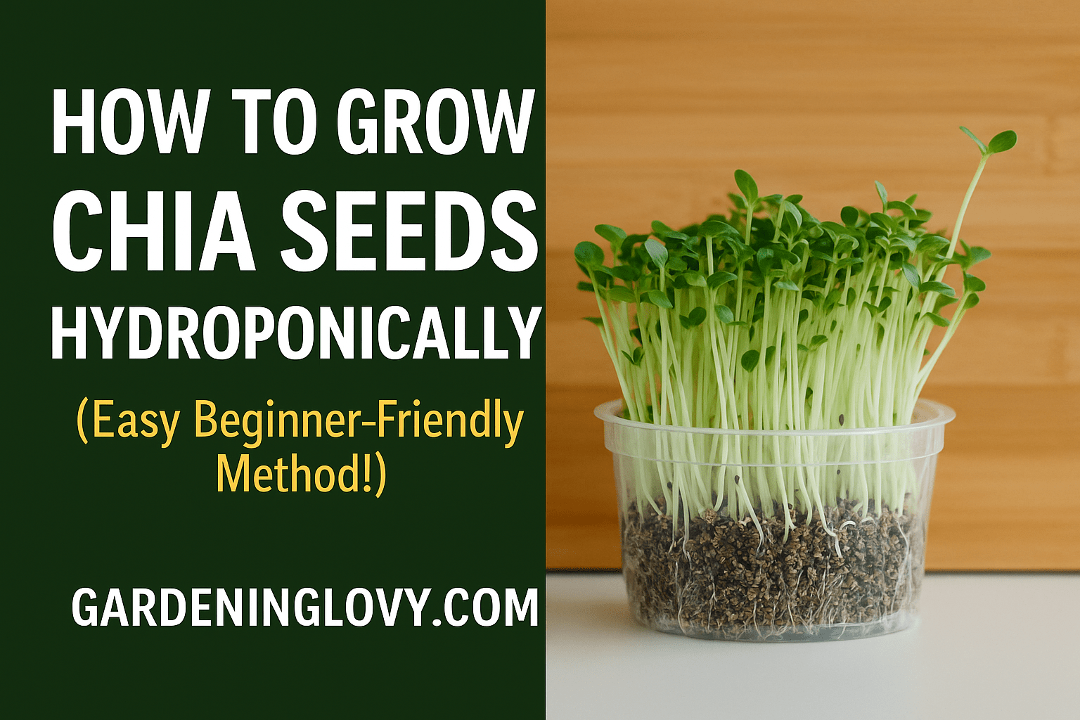 Grow Chia Seeds Hydroponically At Home