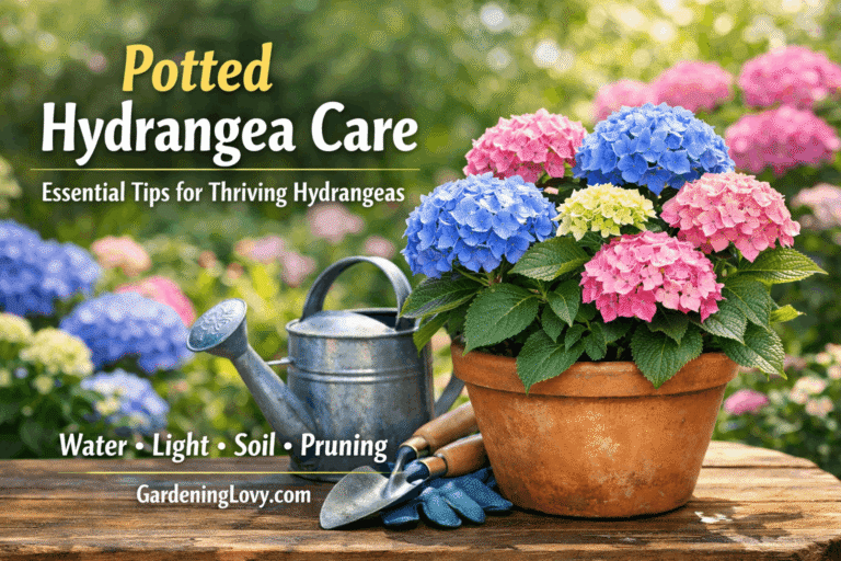 growing hydrangea in containers