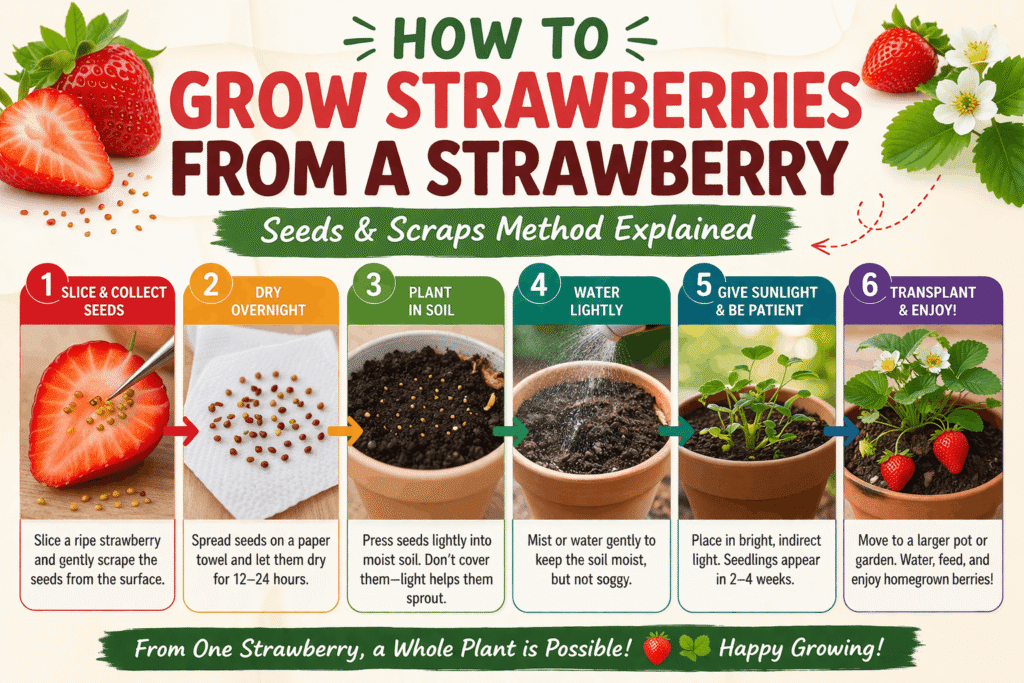 Grow Strawberries from Scraps