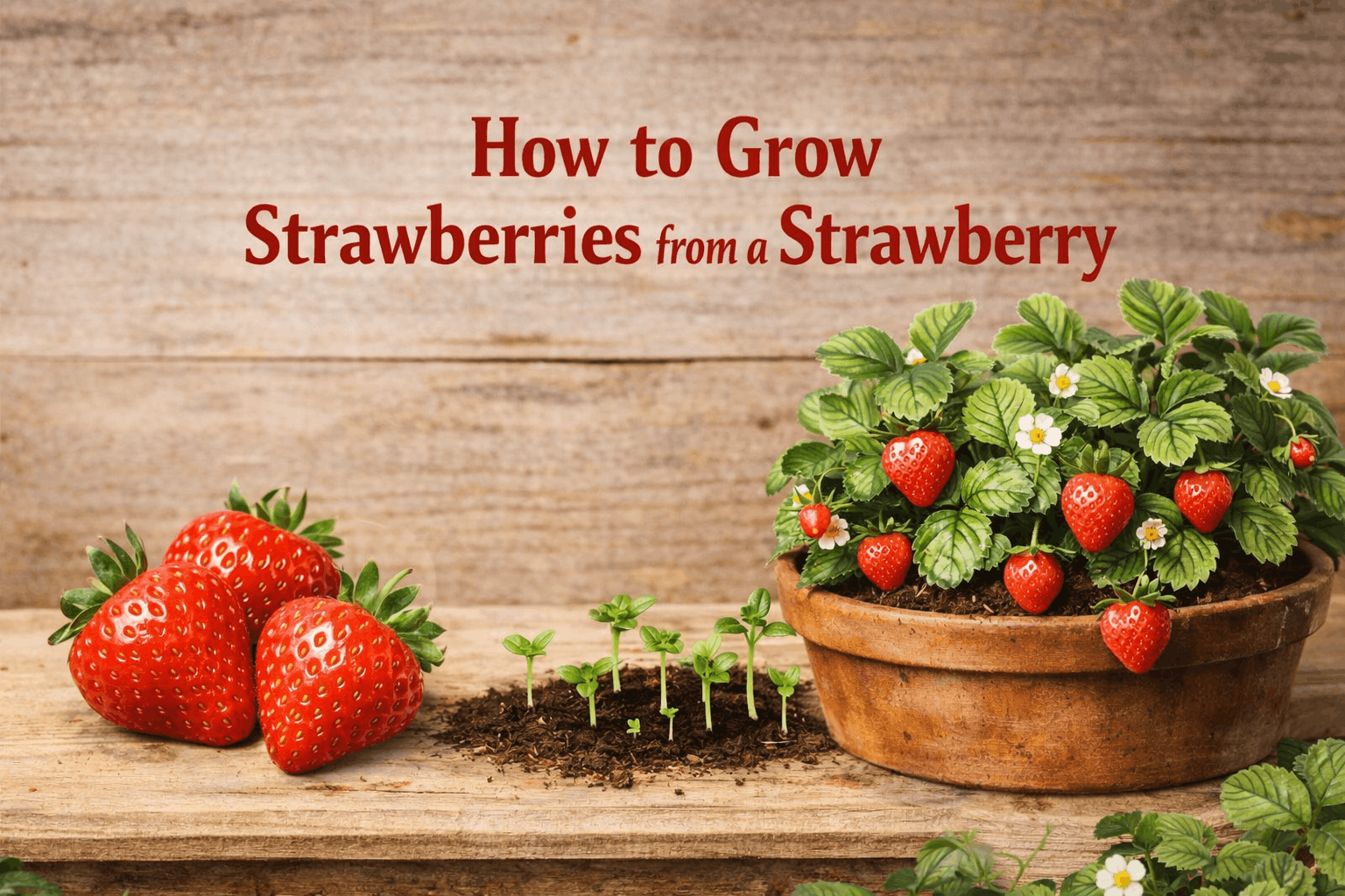 Grow Strawberries from a Strawberry