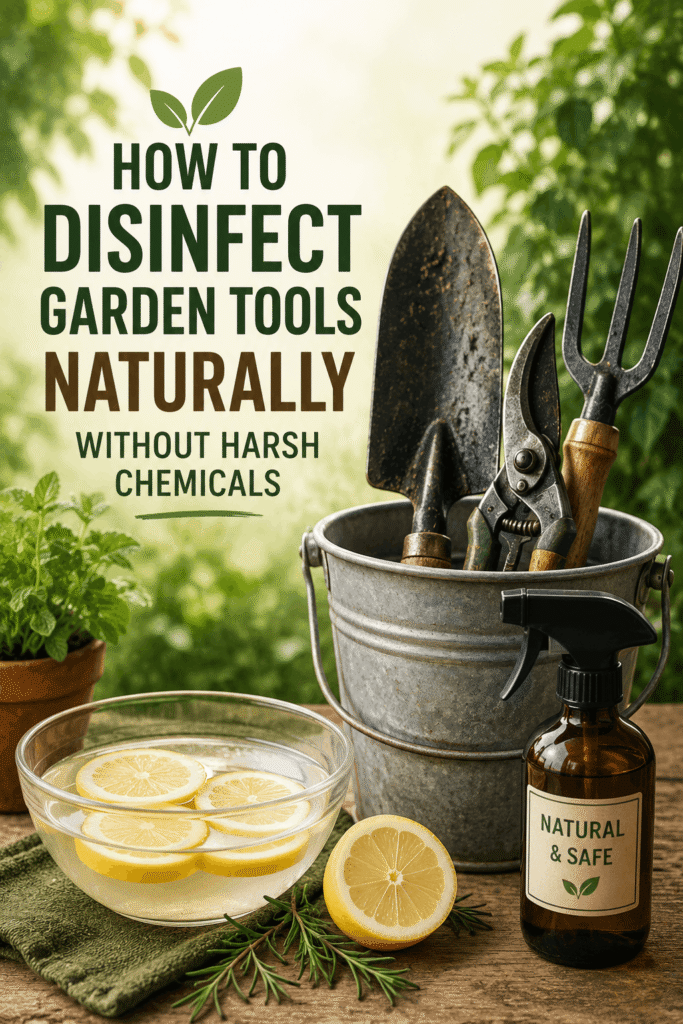 disinfect gardening tools without chemicals