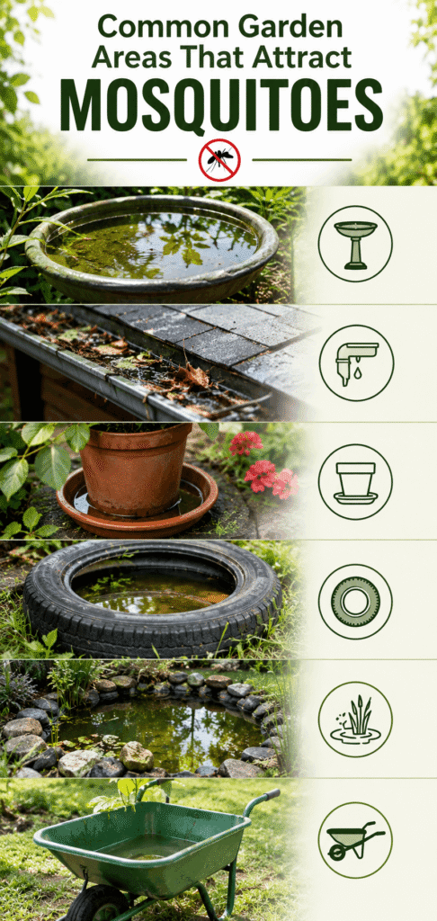 Garden Spots That Secretly Attract Mosquitoes