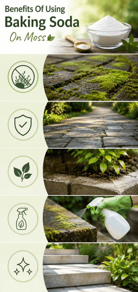 best way to remove moss from pavers naturally