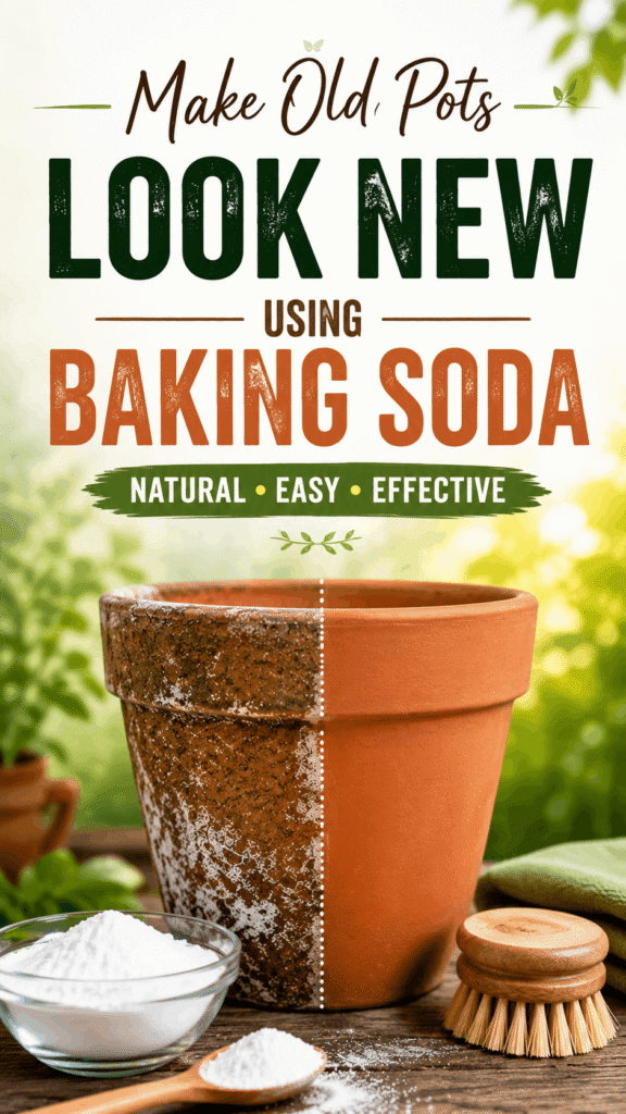 remove white stains from flower pots