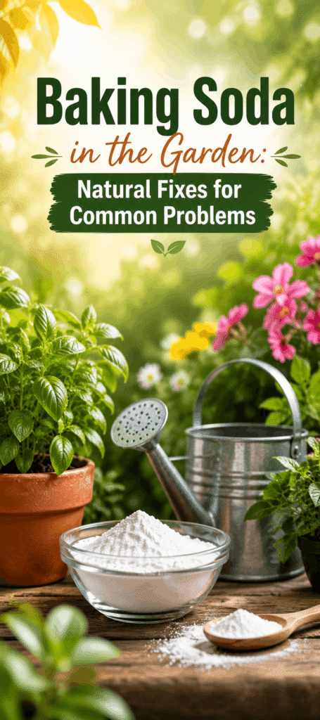 Cleaning stained terracotta garden pots with baking soda naturally