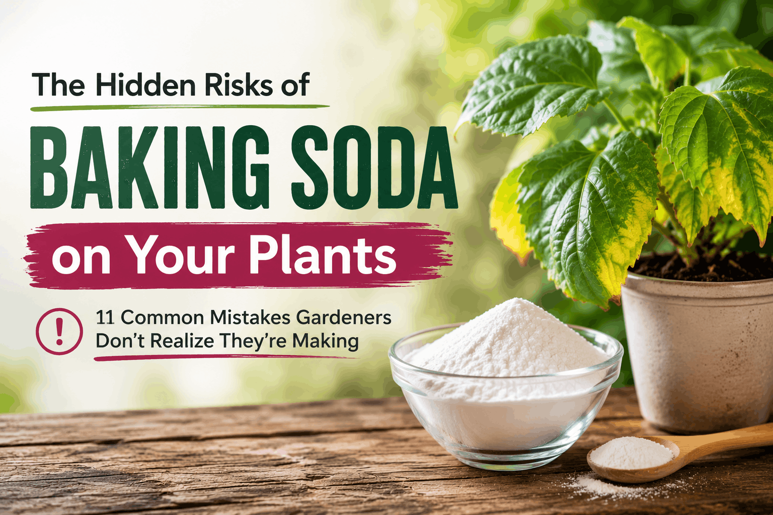 DON'T LET BAKING SODA HARM YOUR PLANTS